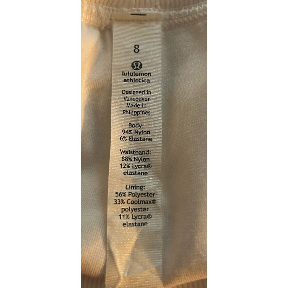 Lululemon White Lined Pull On Studio Crop Pants, … - image 4